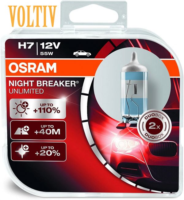 لامپ پرشیایی وات استاندارد اسرام نایت بریکر H7 12V 110%