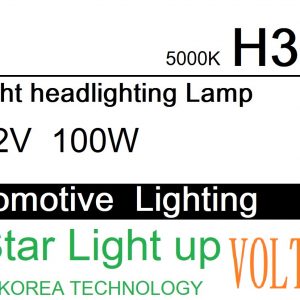 لامپ خودرو سیم دار یخی H3 100W