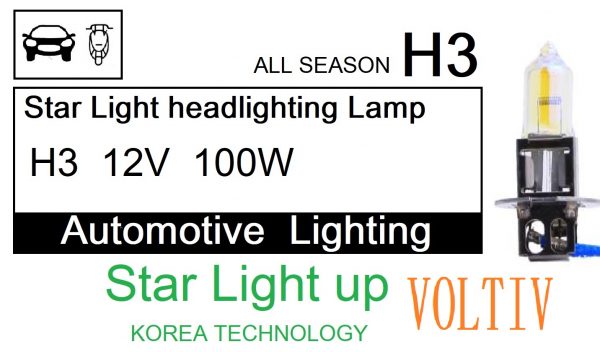 لامپ خودرو سیم دار هفت رنگ H3